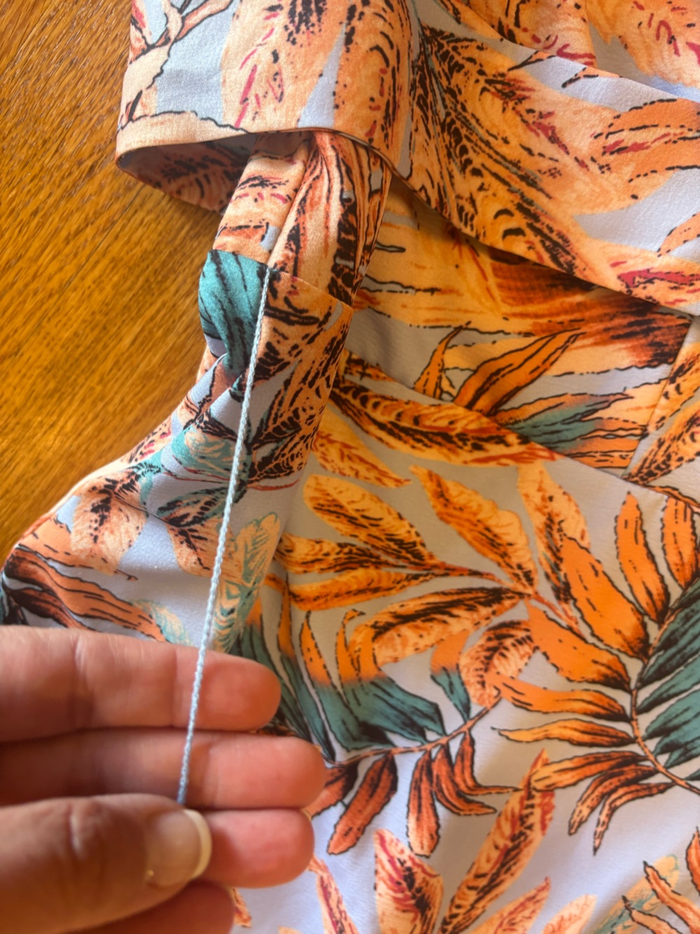 Sam Edelman Blue & Tan Tropical Print Maxi Dress - Picture 8 of 12